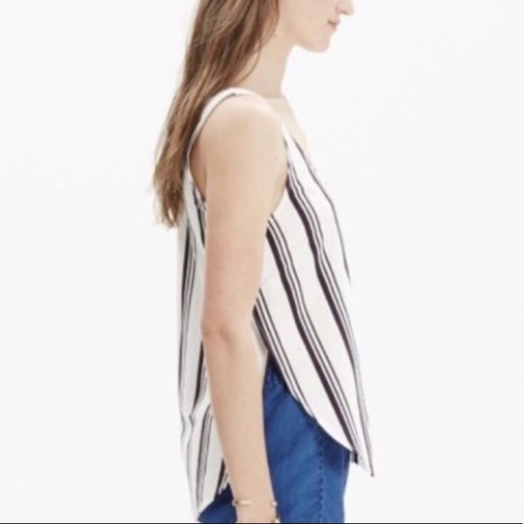 Madewell Singlet Side-slit Tank in Stripe Nautical - Picture 2 of 8